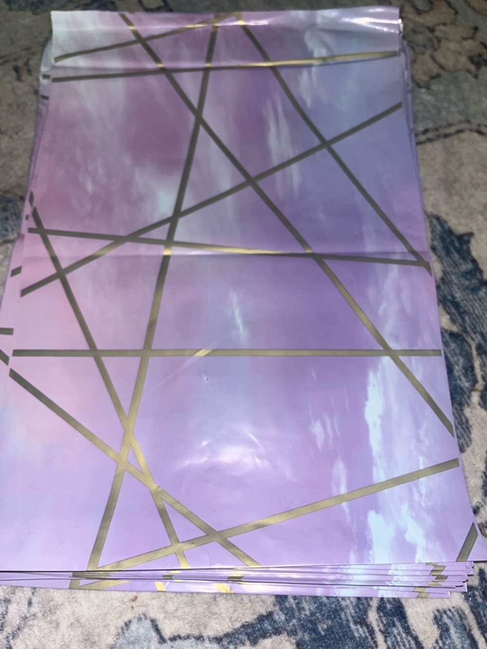 Purple Geometric Polymailers